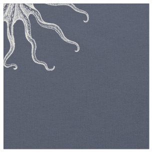 Octopus Fabric, Navy Fabric