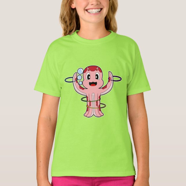 Octopus Fitness Gymnastics Sports T-Shirt (Front)