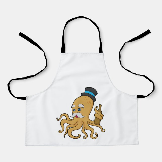 Octopus Gentleman Hat Apron (Front)