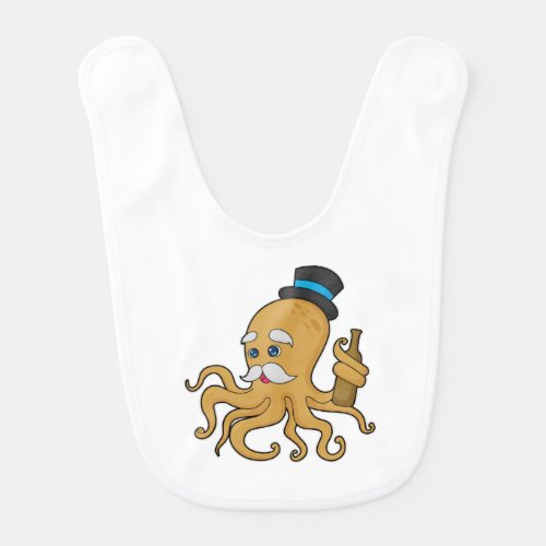 Octopus Gentleman Hat Baby Bib