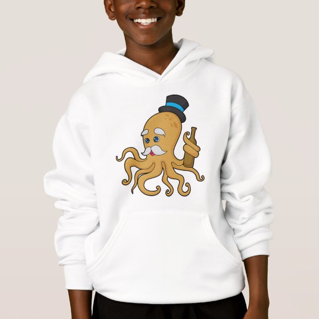 Octopus Gentleman Hat Hoodie (Front)