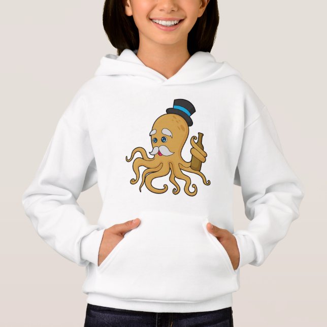 Octopus Gentleman Hat Hoodie (Front)