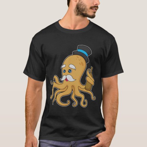 Octopus Gentleman Hat T_Shirt