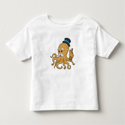 Octopus Gentleman Hat Toddler T_shirt