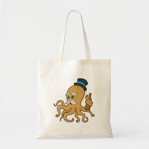 Octopus Gentleman Hat Tote Bag
