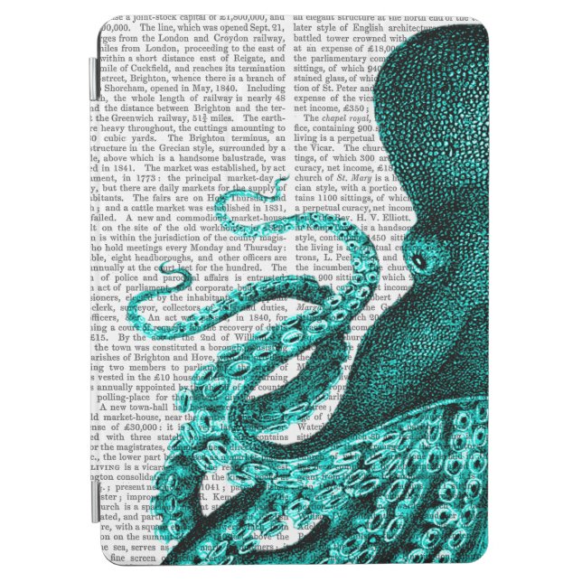 Octopus Green Half iPad Air Cover (Front)
