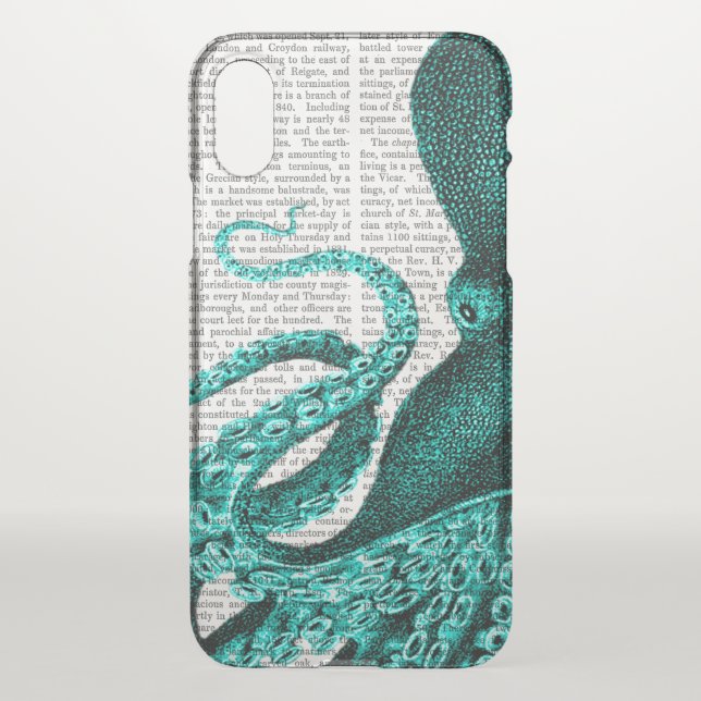 Octopus Green Half Uncommon iPhone Case (Back)