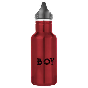 Octopus Grunge font Boy Name Black Color Text  Stainless Steel Water Bottle