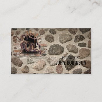 Octopus Guard Psychiatrist Business Card by GetArtFACTORY at Zazzle