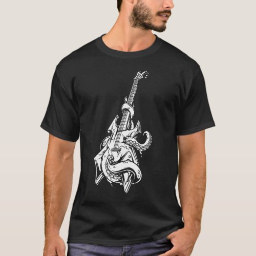 Octopus Guitar Player Rock Music Musician Funny T_Shirt