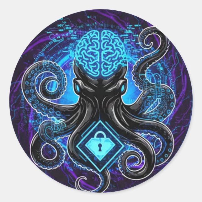 Octopus Hacker Sticker (Front)