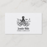 Octopus Hair Stylist Punk Vintage Hairstylist Cool Business Card at Zazzle