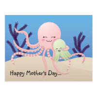 Octopus, Happy Mother's Day... Postcard