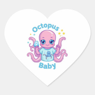 Octopus Heart Sticker Baby