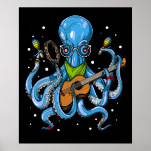 Octopus Hippie Poster