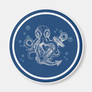 Octopus Holding Anchor Door Magnet