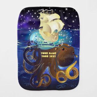 Octopus Huge and Caravella Baby Burp Cloth