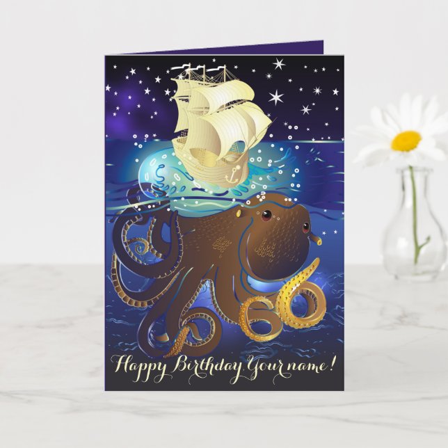 Octopus Huge and Caravella Card (Small Plant)
