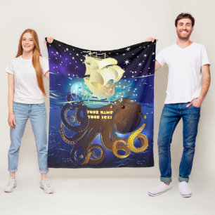 Octopus Huge and Caravella Fleece Blanket