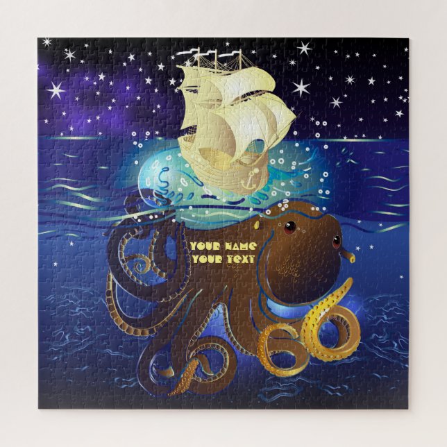 Octopus Huge and Caravella Jigsaw Puzzle (Vertical)