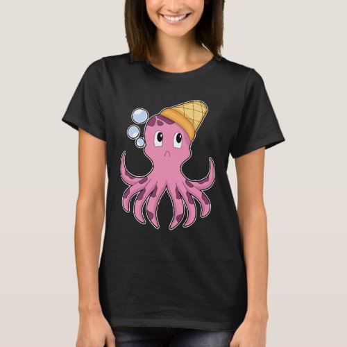 Octopus Ice cream cone T_Shirt