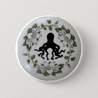 Octopus in a Teacup Pin Badge Button