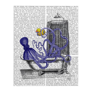 Octopus in Bath Acrylic Print