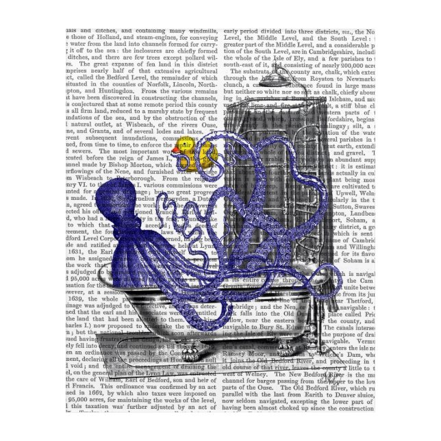 Octopus in Bath Acrylic Print (Front)