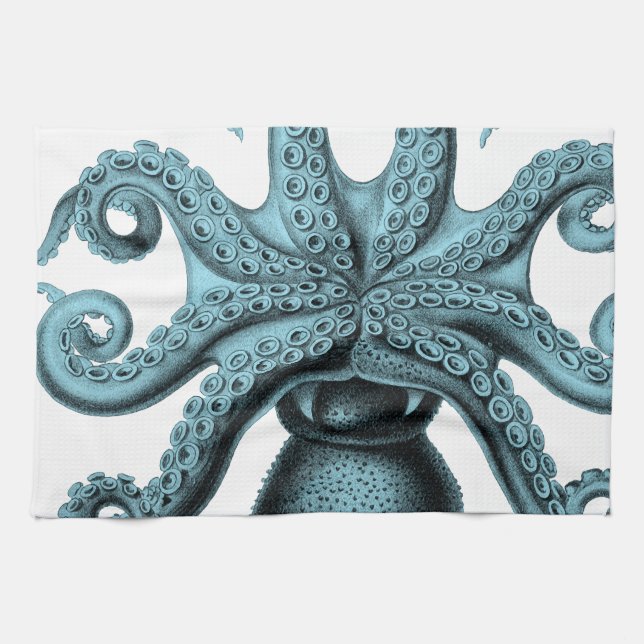Octopus in Teal Towel (Horizontal)