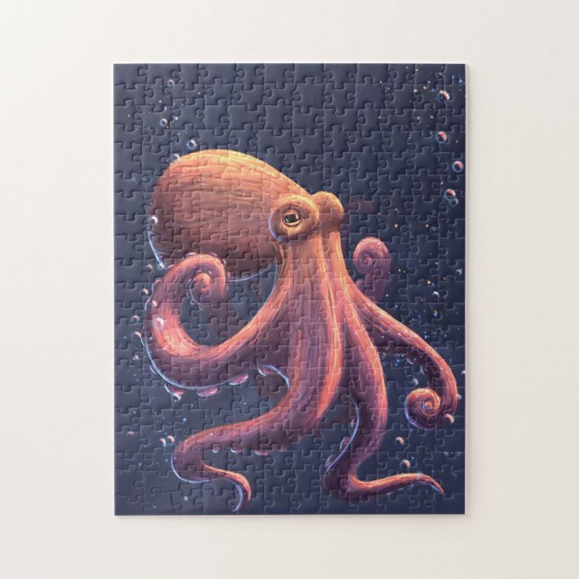 octopus in the deep water jigsaw puzzle (Vertical)