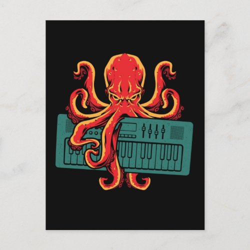 Octopus Japanese Analog Synth Keyboard Synthesizer Postcard
