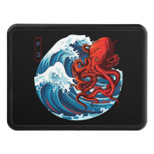 Octopus Japanese Art Trailer Hitch Cover