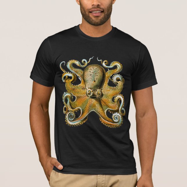 Octopus Japanese Calligraphy T Shirt (Front)