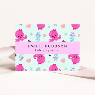 Octopus, Jellyfish, Play Center, Activity Center Business Card