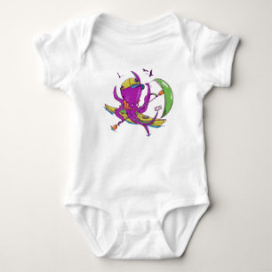 Octopus kayaking baby bodysuit