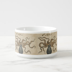 Octopus Kraken Antique Coastal Marine Wildlife Bowl