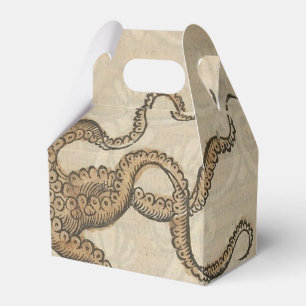 Octopus Kraken Antique Coastal Marine Wildlife Favor Boxes