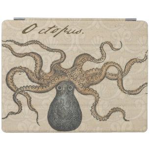 Octopus Kraken Antique Coastal Marine Wildlife iPad Smart Cover