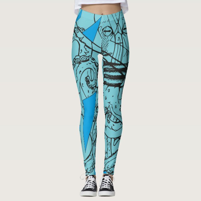 Octopus Kraken Leggins Leggings (Front)