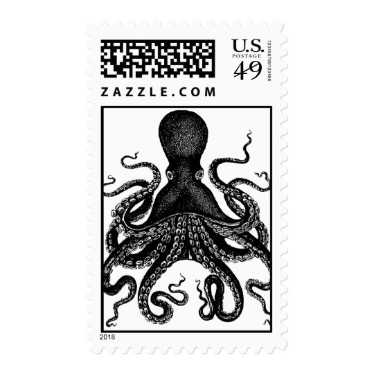 Octopus Kraken Mail Victorian Cthulu Express Postage Zazzle