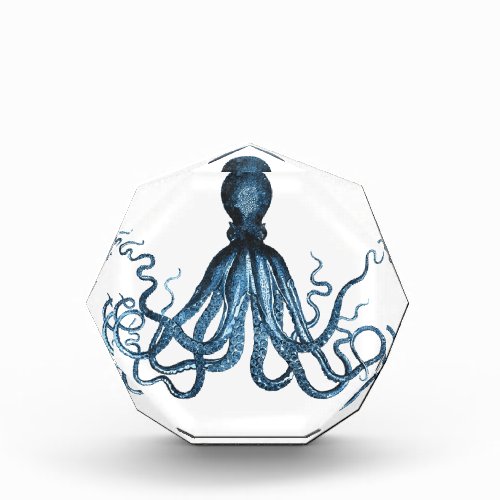 Octopus kraken nautical coastal ocean beach sea acrylic award