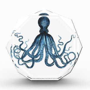 Octopus kraken nautical coastal ocean beach sea acrylic award