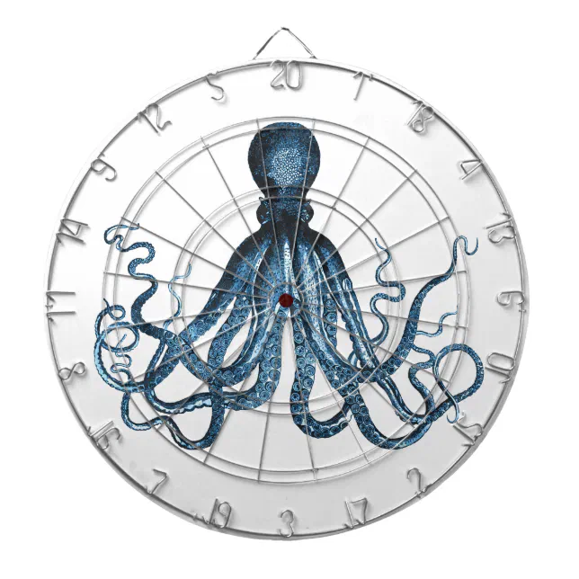 Octopus kraken nautical coastal ocean beach sea dart board Zazzle