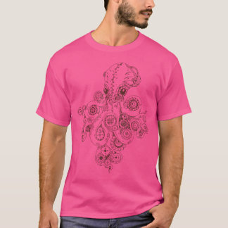 Octopus Kraken Steampunk Art Style Tee