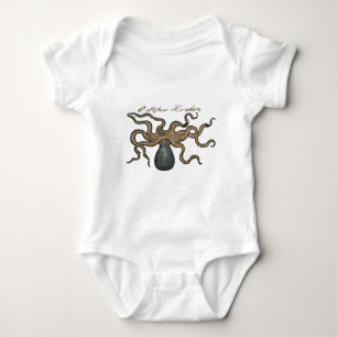 Octopus Kraken Vintage Illustration Baby Bodysuit