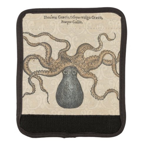 Octopus Kraken Vintage Illustration Luggage Handle Wrap