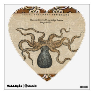 Octopus Kraken Vintage Illustration Wall Sticker
