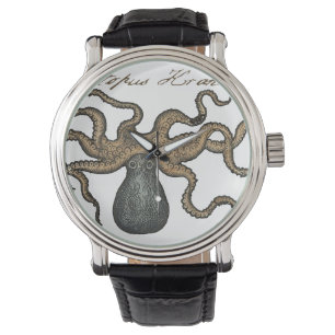 Octopus Kraken Vintage Illustration Watch