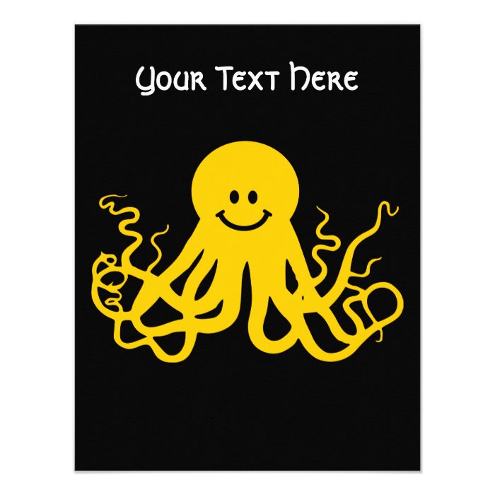 Octopus / Kraken Yellow Smiley Announcements