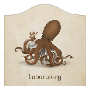 Octopus Laboratory Sign Steampunk Scientist